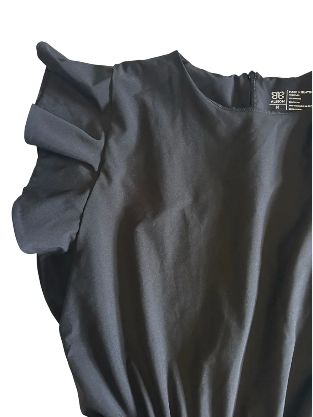 Albion Fit 9 to 9 Romper Black Casual Sporty Chic Minimalist Athleisure Size M